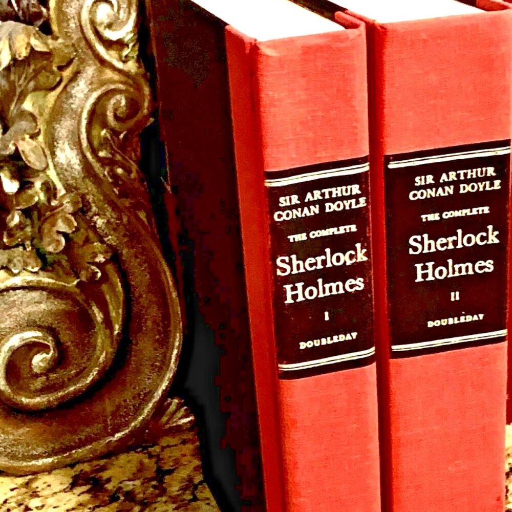 Vol I, II Antique 1927 Books The Complete Sherlock Holmes Sir Arthur Conan Doyle
